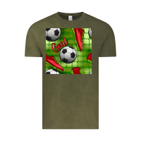 Vintage Olive soccer shoes goal seamless pattern Vintage Tee - BundleAndBundleShop