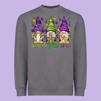 Mardi Gras Crew With Gnomes Heavyweight Sweatshirt Designed By Nancycooperartshop