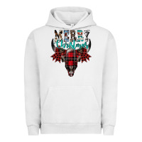 Pigment Lunar Rock merry christmas bull skull Urban Hoodie - CowhideDigitalArt
