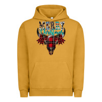 Pigment Peanut Butter merry christmas bull skull Urban Hoodie - CowhideDigitalArt