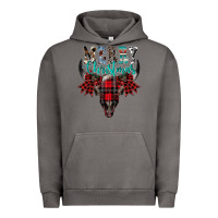 Pigment Tornado merry christmas bull skull Urban Hoodie - CowhideDigitalArt