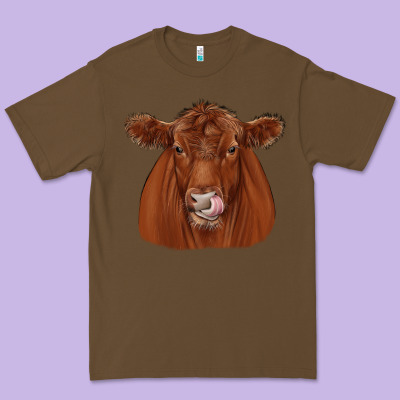 Red Angus Premium Tee Designed By Jahusdesignshop