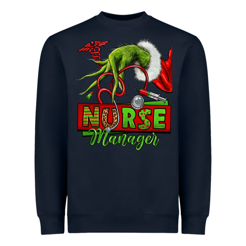 Grinch Hand Nurse Manager Heavyweight Sweatshirt by NancyCooperArtShop | Teevron