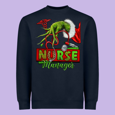 Grinch Hand Nurse Manager Heavyweight Sweatshirt Designed By Nancycooperartshop