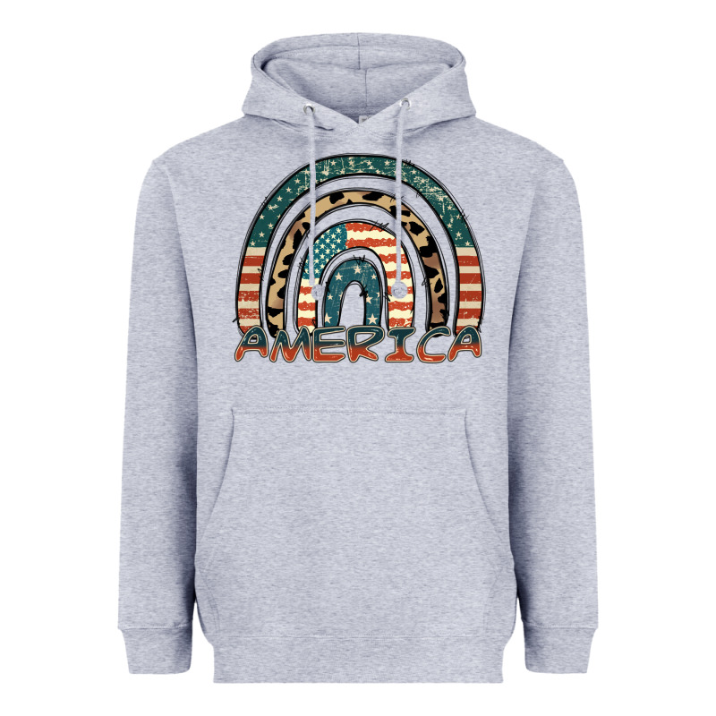 America Rainbow Heavyweight Hoodie by FaDigitalArtStudio | Teevron