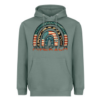 Sage America rainbow Heavyweight Hoodie - FaDigitalArtStudio