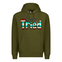 Army Green Mama Tried Premium Hoodie - CowCowDesign