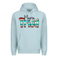 Blue Mist Mama Tried Premium Hoodie - CowCowDesign