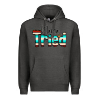 Charcoal Heather Mama Tried Premium Hoodie - CowCowDesign