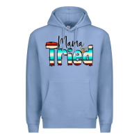 Colony Blue Mama Tried Premium Hoodie - CowCowDesign