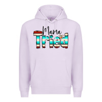 Lilac Mama Tried Premium Hoodie - CowCowDesign