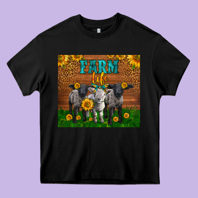 Western Baby Sheeps Farm Life Garden Heavy Core Tee Designed By Lillyallendesigns