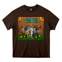Chocolate Brown Western Baby Sheeps Farm Life Garden Heavy Core Tee - LillyAllenDesigns