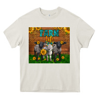 Cream Western Baby Sheeps Farm Life Garden Heavy Core Tee - LillyAllenDesigns