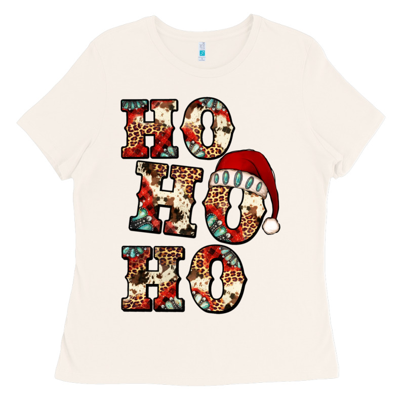 Ho Ho Ho Western Christmas Ladies Tee by Jasminsmagicworld | Teevron