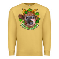 Antique Gold St. Patrick's Day cow Premium Sweatshirt - FaDigitalArtStudio