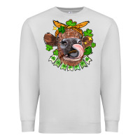 Dove Grey St. Patrick's Day cow Premium Sweatshirt - FaDigitalArtStudio