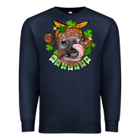 Navy St. Patrick's Day cow Premium Sweatshirt - FaDigitalArtStudio
