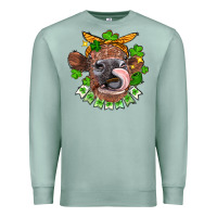 Seafoam St. Patrick's Day cow Premium Sweatshirt - FaDigitalArtStudio