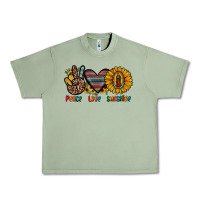 Oil Green peace love sunshine Urban Heavy Tee - JahusDesignShop