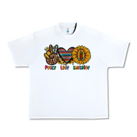 White peace love sunshine Urban Heavy Tee - JahusDesignShop