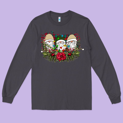 Christmas Gnomes Long Sleeve Tee Designed By Bettercallsaul