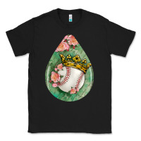 Black baseball and western roses teardrop  6 Classic Tee - BundleAndBundleShop