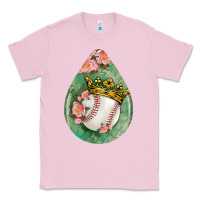 Bubblegum Pink baseball and western roses teardrop  6 Classic Tee - BundleAndBundleShop