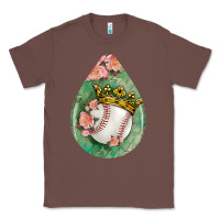 Chestnut baseball and western roses teardrop  6 Classic Tee - BundleAndBundleShop