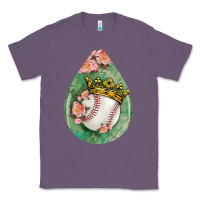 Lavender baseball and western roses teardrop  6 Classic Tee - BundleAndBundleShop