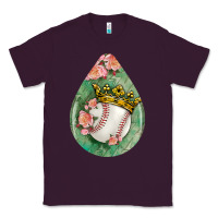 Plum baseball and western roses teardrop  6 Classic Tee - BundleAndBundleShop