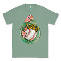 Sage baseball and western roses teardrop  6 Classic Tee - BundleAndBundleShop
