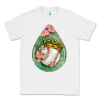 White baseball and western roses teardrop  6 Classic Tee - BundleAndBundleShop