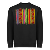 Black Mexico Serape Brushstroke Heavyweight Sweatshirt - texasbilliewilder