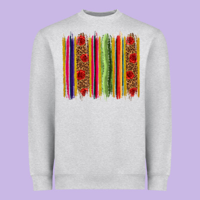 Mexico Serape Brushstroke Heavyweight Sweatshirt Designed By Texasbilliewilder