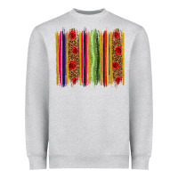 Heather Grey Mexico Serape Brushstroke Heavyweight Sweatshirt - texasbilliewilder