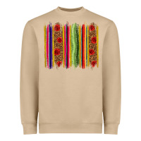 Mushroom Mexico Serape Brushstroke Heavyweight Sweatshirt - texasbilliewilder