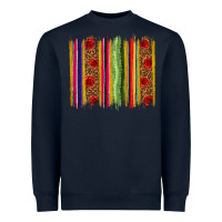 Navy Mexico Serape Brushstroke Heavyweight Sweatshirt - texasbilliewilder