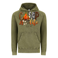 Vintage Olive Camp Life Vintage Hoodie - BundleAndBundleShop