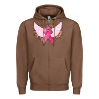 Chestnut Cancer ribbon angel wings Cancer Awareness Zipper Hoodie - HowdyJamesFarm