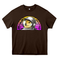 Chocolate Brown dogecoin to the mars Heavy Core Tee - Jasminsmagicworld