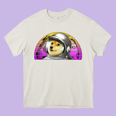 Dogecoin To The Mars Heavy Core Tee Designed By Jasminsmagicworld