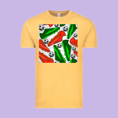 Soccer Shoes Seamless Pattern Vintage Tee Designed By Bundleandbundleshop