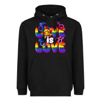 Black Love is love Heavyweight Hoodie - FaDigitalArtStudio