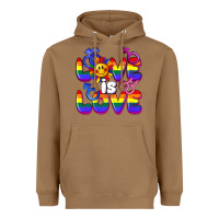 Toasted Coconut Love is love Heavyweight Hoodie - FaDigitalArtStudio