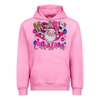 Fuchsia Pink merry Christmas santa Urban Hoodie - CowhideDigitalArt