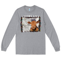 Heather Grey Between Jesus Take The Wheel I Wish A Heifer Would Long Sleeve Tee - Bettercallsaul