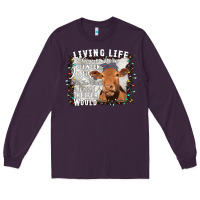 Plum Between Jesus Take The Wheel I Wish A Heifer Would Long Sleeve Tee - Bettercallsaul