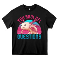 Black you axolotl questions 80's retro sunset Heavy Core Tee - Jasminsmagicworld