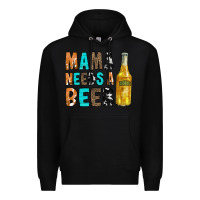 Black Mama Needs a Beer Premium Hoodie - CowCowDesign